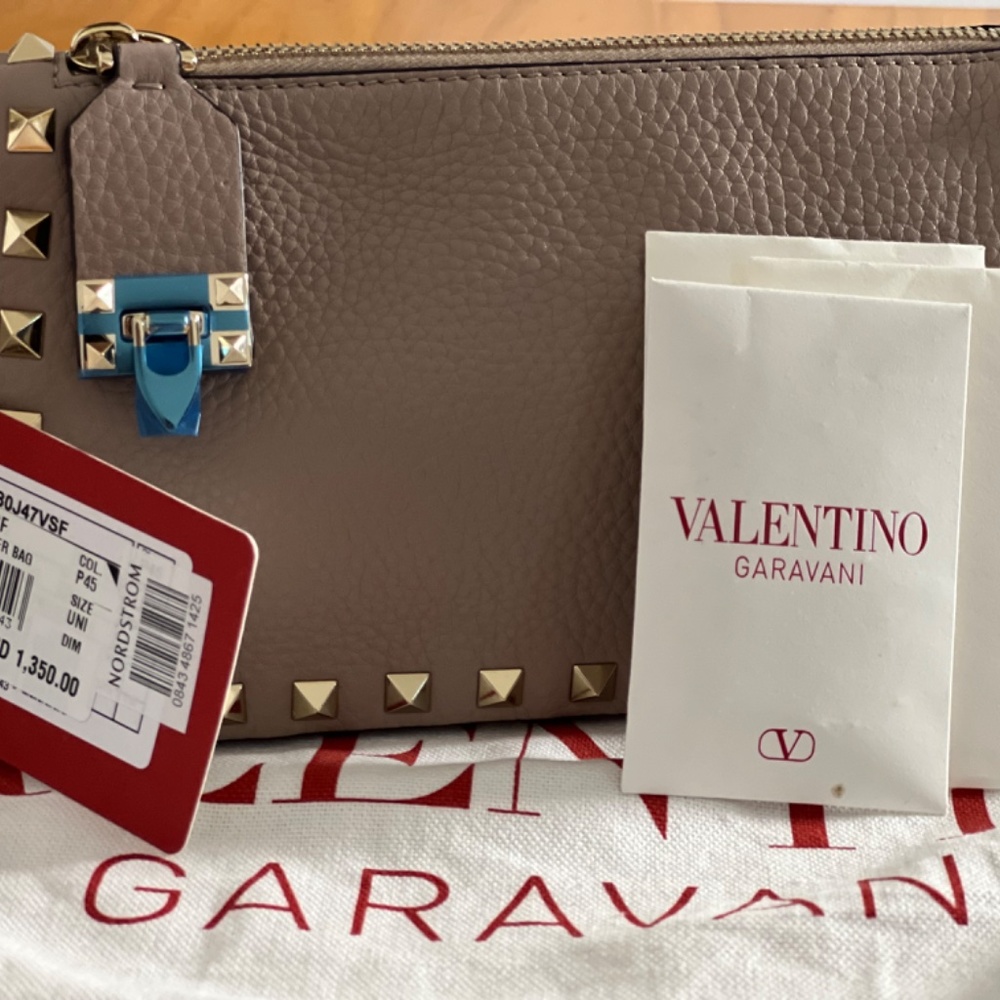 Small Rockstud Leather Shoulder Bag VALENTINO GARAVANI - Picture 5 of 12